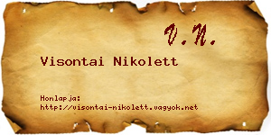 Visontai Nikolett névjegykártya